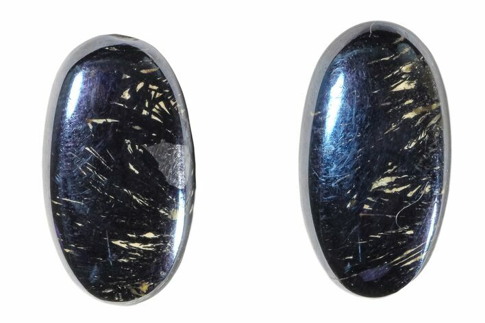 Polished Covellite Cabochon Pair #171377